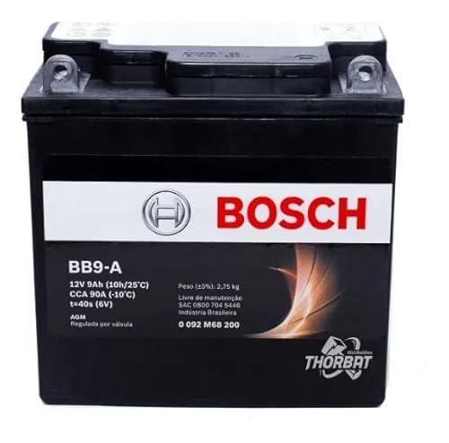 Bateria Moto SUZUKI INTRUDER 250 Ano 00/03 Bosch 9ah bb9-a (yb7-a)