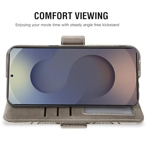 Asuwish Phone Case for Samsung Galaxy S26 Ultra 5G Wallet Cover with Tempered Glass Screen Protector and Flip Credit Card Holder Stand Cell S26Ultra 26S S 26 26Ultra SM-S948U 6.9 inch Women Men Gray by Asuwish - Used condition - Image 4