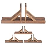 COLLBATH 4 Stück Holz Zaunfüße aus Robustem Holz Wetterfest für Kleine Garten und Sichtschutzzäune Stabiles Zaunzubehör mit Glatter Oberfläche