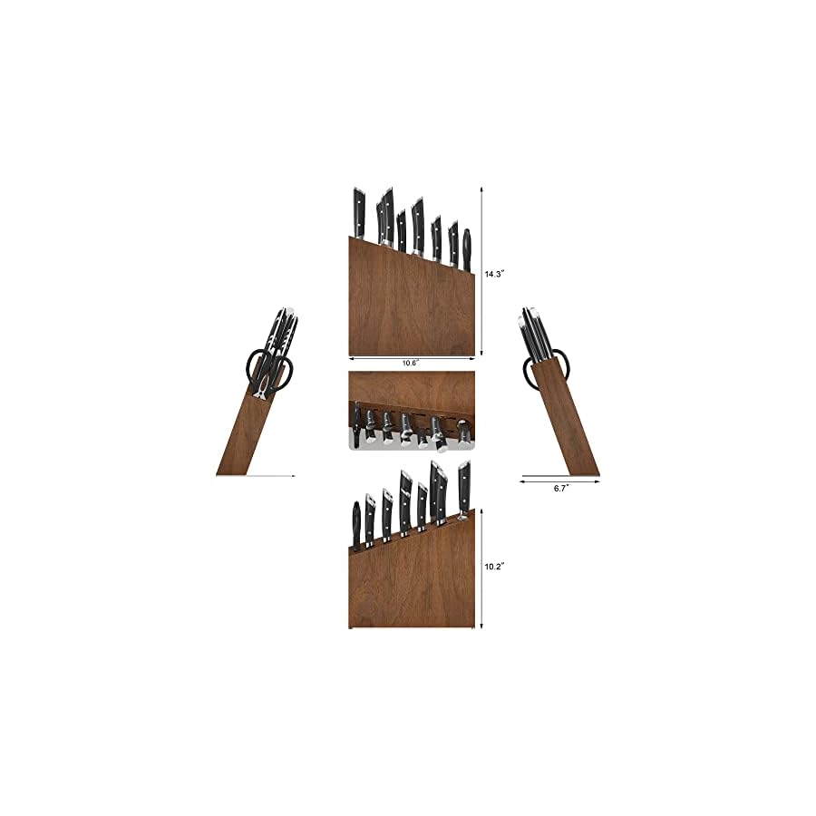 Cangshan HELENA Series German Steel Forged, HUA Knife Block Set (12-Piece, Black)