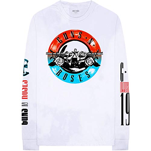Camiseta Guns N' Roses manga larga cómoda y suave contra el frío en talla L