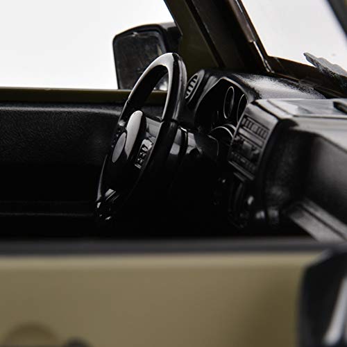 Dilwe RC Truck Karosseriepanzer, Armee Grün Offene Tür Fernbedienung Modellauto für Jeep Wrangler 1/10 RC Truck – Bild 8