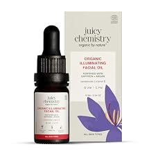 Juicy Chemistry - Organic & 100% Natural Facial Oil for Women with Moisturizing Skin Repair w/Saffron & Red Raspberry 10ml