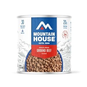 Mountain House Cooked Ground Beef | Freeze Dried Survival & Emergency Food | #10 Can | Gluten-Free
