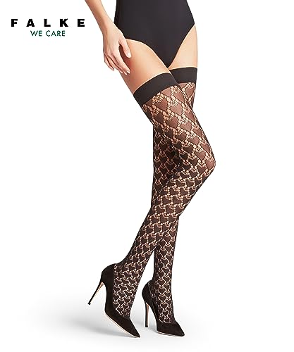 Image of FALKE Women's Emotion Patterned Fishnet Thigh Highs, 1 Pair
