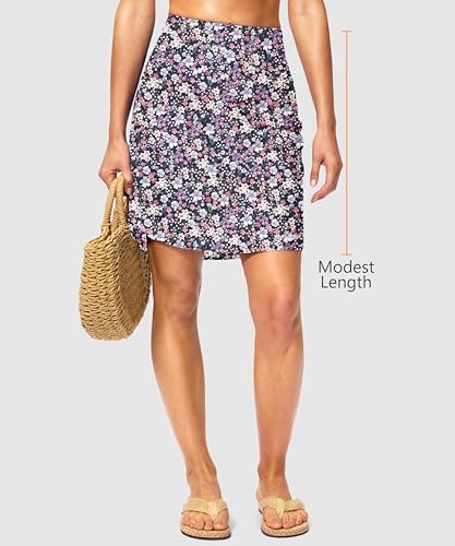 Image of Viodia Women's 18 inch /20 inch Long Swim Skirt High Waisted Modest Swimsuits Skirt Bathing Suit Tummy Control Swim Bottoms