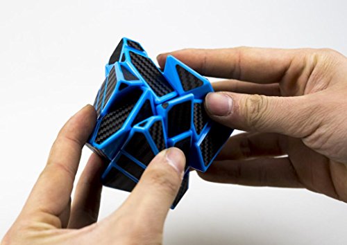 Cuberspeed Ghost 3X3 Blue Magic Cube 3X3 Ghost 3X3X3 Speed Cube With Black Carbon Fiber Stickers #TOP5