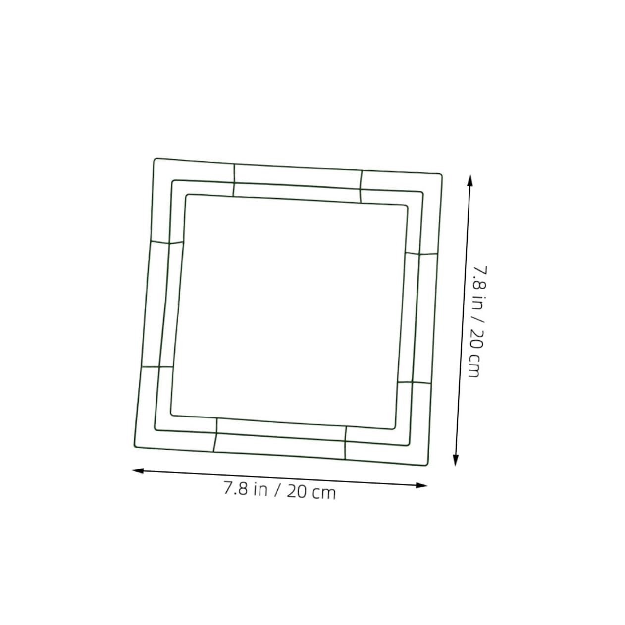 GOOHOCHY Metal Wreath Frame Square Iron Ring DIY Floral Arrangement Wedding Decor Home Decor Accessory