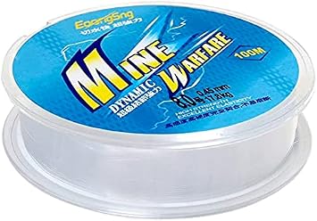 Hiscate Fish Line - Nylon Thread Fishing Wire Clear, Blue 8.0