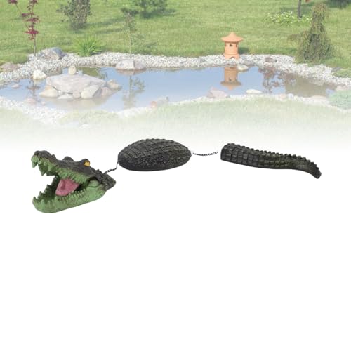 Estanque decorado con cocodrilo flotante de 3 segmentos contra aves 2