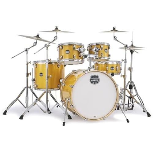 Mapex Mars 5-Piece Rock Shell Pack w/ 22" Bass Drum - Sunflower Sparkle (MA529SFYD)