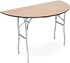 EventStable Titan Series 60'' Half Wood Folding Table Commercial Banquet, Catering, Dining & Event Table Foldable Semi-Circle Table for Indoor & Outdoor Use