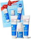 Peach Slices - 3-Step Acne Starter Kit (3 Products) - Skin Care Set - 1 Toner, 1 Cleanser, 1 Oil Free Moisturizer - 2% Salicylic Acid & Botanicals - Vegan & Cruelty Free - Korean Skin Care & Beauty