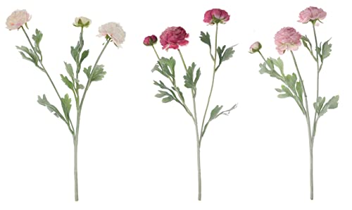 Botius 3Pcs Artificial Flowers Fake Silk Peonies With Pile Coating Stems For Wedding Party Home Office Table Centerpiece Decoration, Mixed Color #TOP2