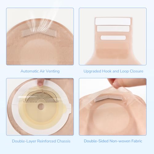 image for Heagimed 20 PCS Colostomy Bags, One Piece Drainable Ostomy Pouch with 