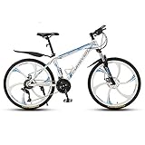 Bicicleta de montaña profesional: Tamaño: 26 pulgadas, perchero de bicicleta de acero de alto carbono, 24 velocidades, horquilla de resorte, sistema de frenos de doble disco, 6 rueda de cortador.