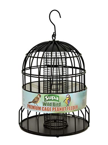 Supa Premium Wildvogelkäfig Erdnuss-Futterspender für Wildvögel, schreckt Eichhörnchen und größere Vögel wie Tauben und Tauben ab