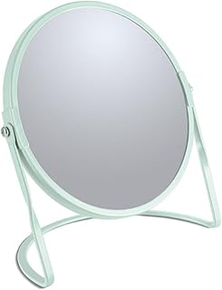 Spirella Akira-Espejo de Maquillaje para baño, 5 aumentos, Color Verde Mate, tamaño único, Vert Ice Mat, Unique Size