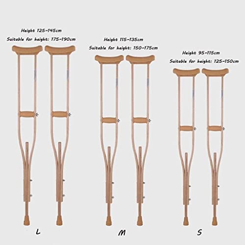 Muletas telescópicas, altura ajustable, aleación de madera ligera, agarre antideslizante, capacidad de 110 kg, fácil montaje, ayuda de movilidad para recuperación de lesiones, soporte para hombres
