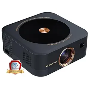 (Refurbished) E Gate S9 Pro Gold 100% Dust Proof Automatic Projector | 1500 ANSI | 1080p Native & 4K Support | HDMI ARC | 18w Sound @DSP Chip, Voice Remote, 1GB-32GB, HDR, Netflix, Prime etc