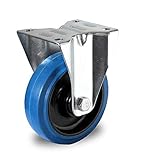 Bauhöhe 155 mm Blue Wheels Bockrolle 125 mm Elastik