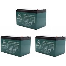 6-DZM-12 12V Motorcycle Rechargeable Battery SLA for Electric Bike Scooter Go Kart ATV Pit Dirt Bike 3 Pack