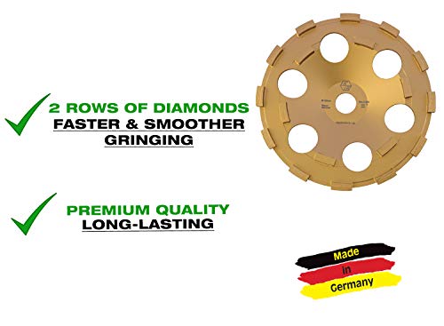 Meule à béton double rangée de diamant CS Unitec pour pierre et ciment