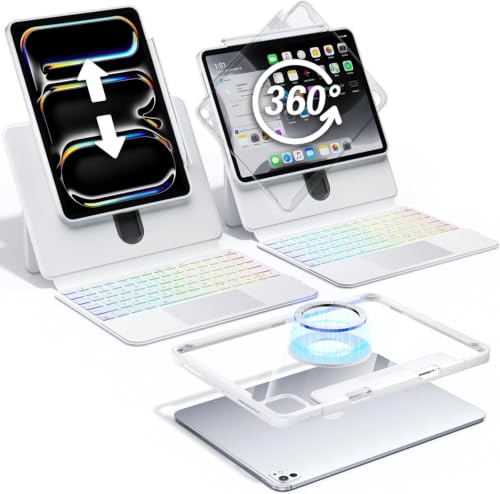 Keyboard Case for iPad Air 11"& 5th/4th Gen 360° Rotatable Magnetic,Black by Landcase - Used condition - US$93.72