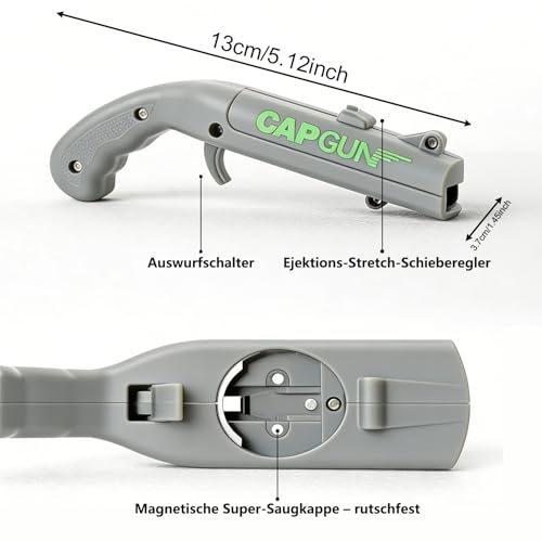 HOKYYCC Capgun Flaschenöffner Pistole, 2 Stück flaschenöffner lustig, Biergeschenke für Männer, Geschenke für Männer, Papa, Ehemann, Bar Zubehör für Hause, Freien