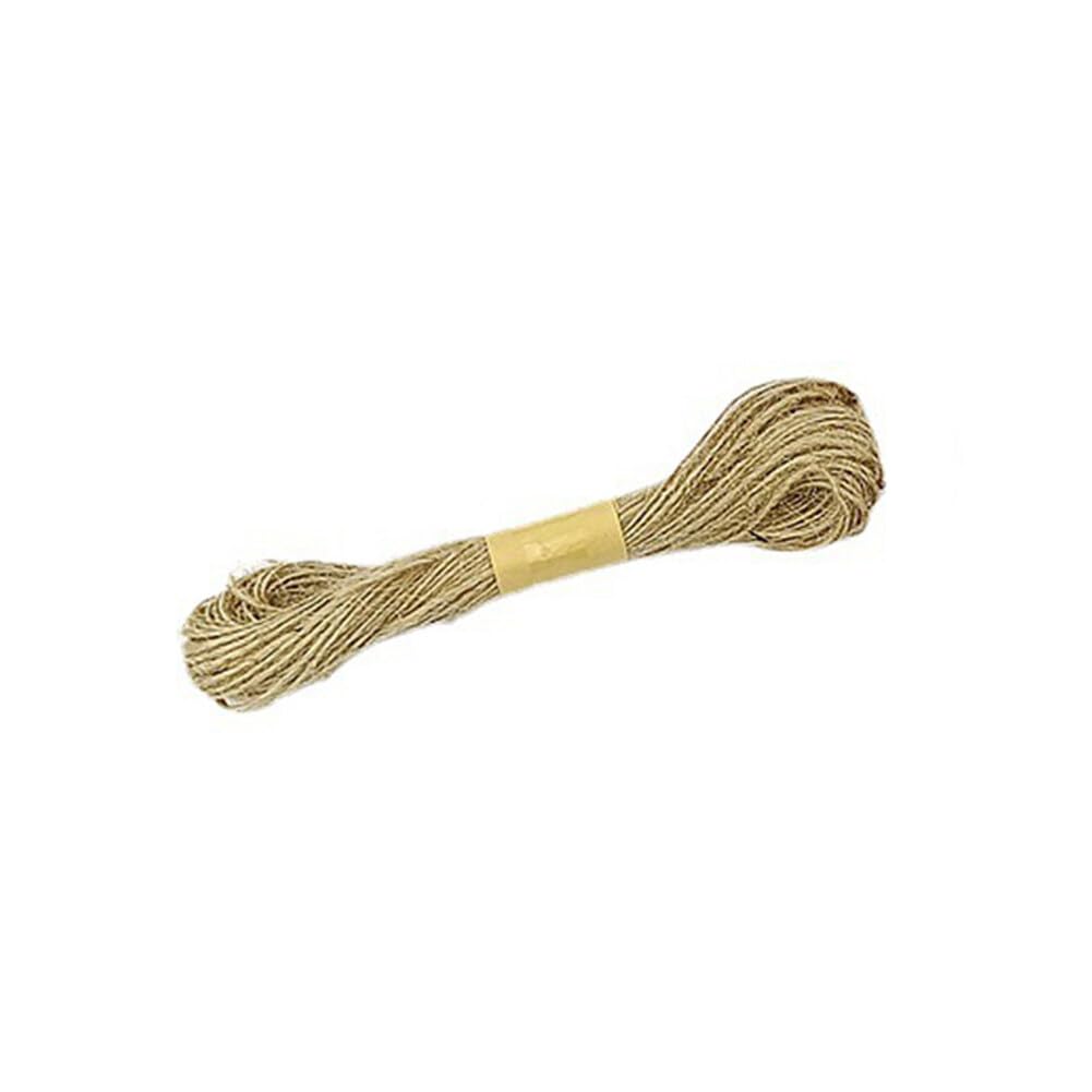 Jute Twine 1mm, 65.6Feet Natural Jute Rope Twine String for Crafts, Gardening, Bundling, Gift Wrapping, Holiday Decorations Wedding Christmas Decoration Bulk Macrame Projects