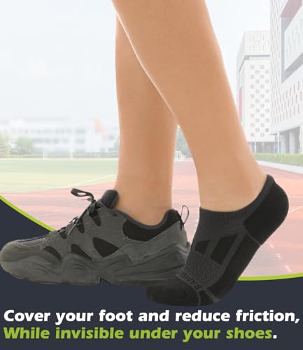 BAMBOO COOL Men's No-Show Socks Low Cut Breathable Moisture-Wicking Socks Non Slip Running Workout casual, 6 Packs2