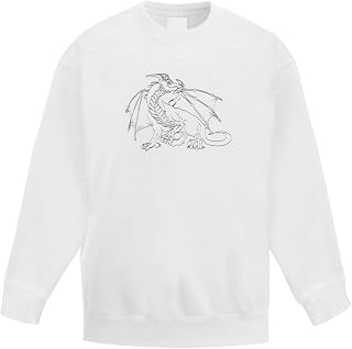 Azeeda 'Smiling Dragon' Kid's Sweatshirt/Jumper (12-13 Years) (KW00025331)