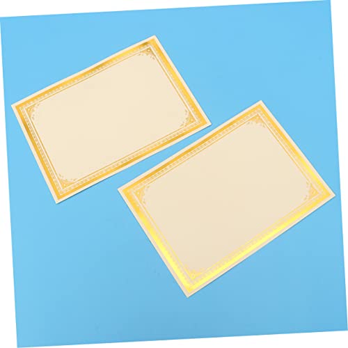 HAPINARY A4 Leeres Zertifikatpapier Goldrand 8 Blatt Urkundenpapier Für Auszeichnungen Abschluss Diplome Druckerpapier Hochwertige Innenseiten Für Anerkennung Und Preisverleihung