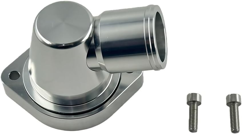 Billet Swivel Thermostat Housings Water Neck 90 1.5 Inch Compatible with Fit for GM LS LS1 LS2 LS3 LS7 LS9 LSA L76 L92 Vortech Truck Engines Silver