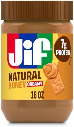 Jif Natural Creamy Peanut Butter Spread & Honey, 16 Oz. Jar