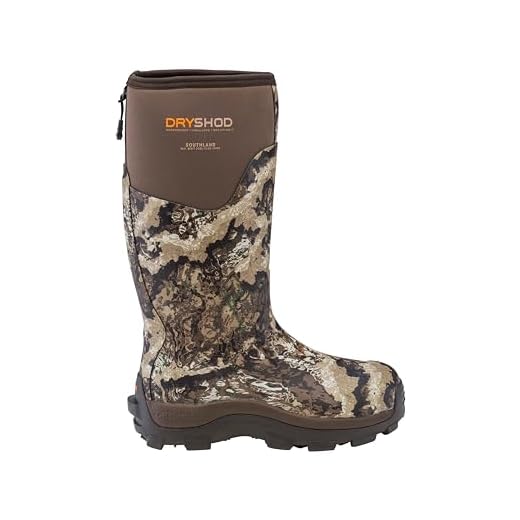 Dryshod Men's Southland Warm Weather Breathable Moisture-Wicking Waterproof Camo Rubber Hunting Boot Hiking, Veil Whitetail, 16