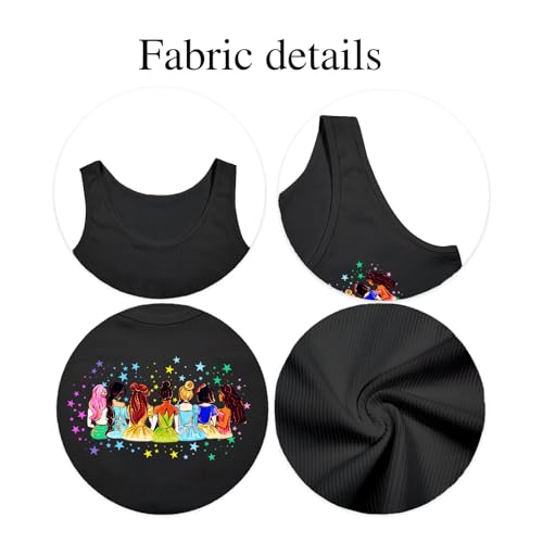 Magical Tank Tops for Women Magic Princess Shirt Magic Kingdom Sleeveless Crop Tops Funny Holiday Graphic Tee4