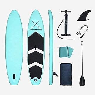 FBITE Surfboard Inflatable Stand Up Paddle Board,Inflatable Surfboard Kit Adjustable Paddle,EVA Non-Slip Mat,Stable And Durable,for Adult Beginners/Intermediate,320×76×15Cm