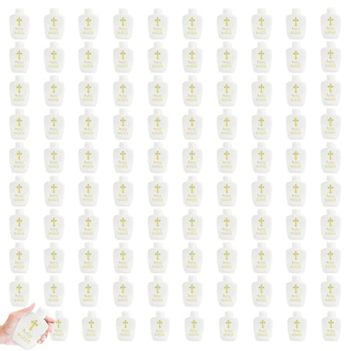 BolianOvi 100Pcs Holy Water Bottles Holy Water Empty Containers 60ml Holy Water Plastic Bottle
