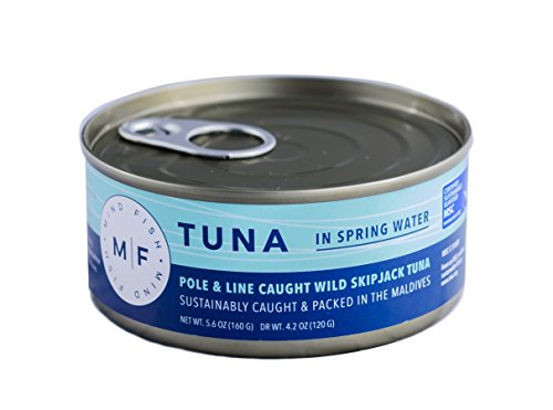 Mind Fish Pole & Line Skipjack Tuna In Spring Water (Pack Of 6) #TOP1