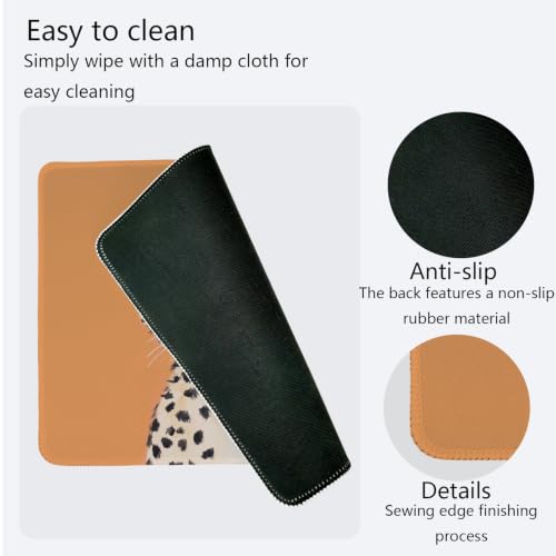 Image of Small Orange Cheetah Mouse Pad,Funny Sunglasses Animal Desk Mat | Small Cool Cheetah Mouse Pad for Office Home Dorm Desktop Decor, Funny Sunglasses Animal Desk Mat for Wild Art Lovers