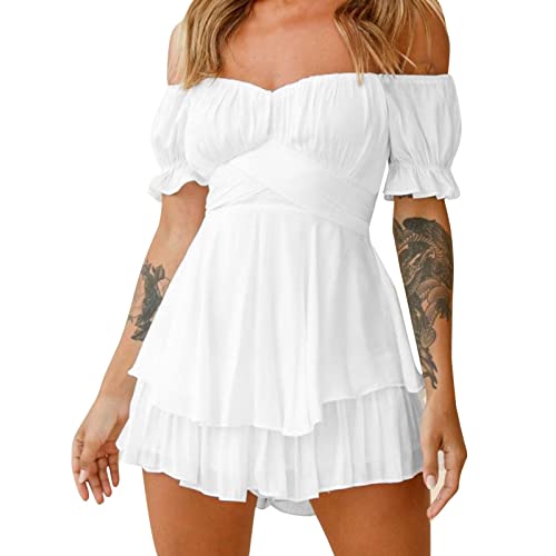Disfraz de pirata para mujer, vestido de pirata con mangas de farol, vestido de carnaval, vestido de ocio, elegante, vestido sexy, vestido corto, mono para carnaval, Blanco, S