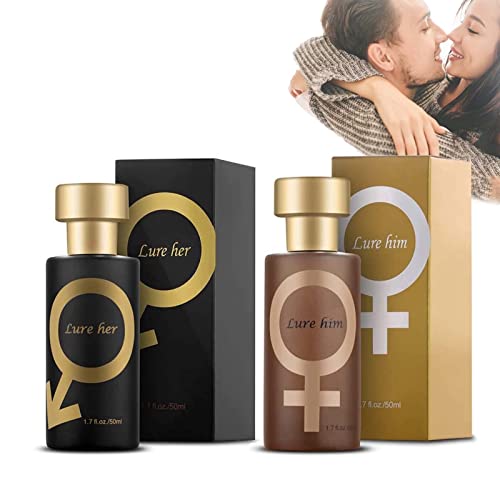 HAGUAN Pheromone Cologne for Men, Long Lasting Pheromone Perfume for Women to Attract Men, Golden Lure VenomLove Pheromone Perfume Spray for Men Woman (2PCSA)