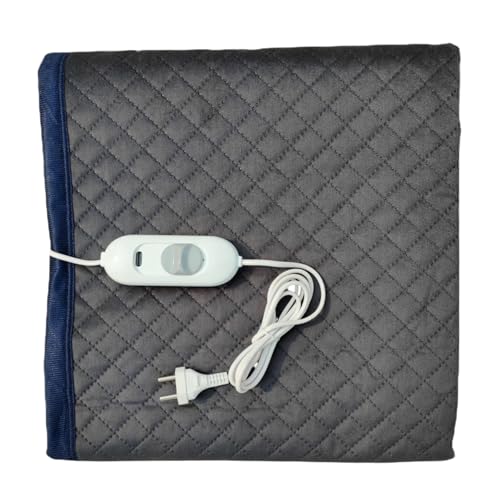 Image of Tapish Electric Blanket Ultrasonic Fabric - Single Bed Warmer - Shock Proof (5 Years Warranty on Remote, Ultrasonic Velvet Fabric, Grey, 30x60 inches, Reversible)