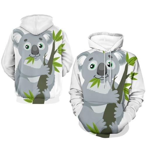 Sweatshirt à capuche koala UMENG anti-courants d'air, pull unisexe manche longue taille S