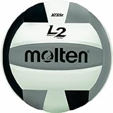 Molten Premium Competition L2 Volleyball, NFHS Approved, Black/Silver/White