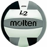 Molten Premium Competition L2 Volleyball, NFHS zugelassen, Unisex, Schwarz/Silber/Weiß