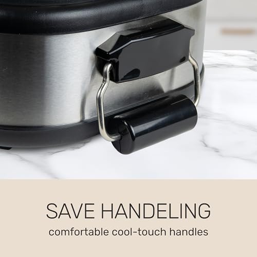 HomeCraft HCTSC15SS Stainless Steel 3-Station 1.5-Quart Oval Slow Cooker Buffet, with Lid & Spoon Rest, Adjustable Heat Control, Perfect for Parties, Holidays, Families by Homecraft - Image 7