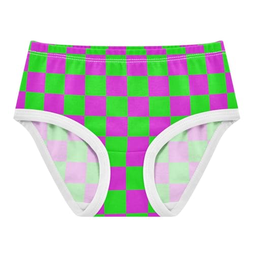 Pink Green Buffalo Checkered Toddler Girls's Underwear 2T