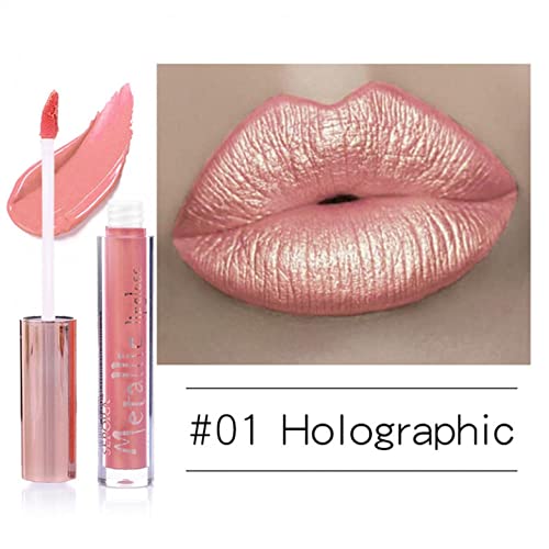 Matte Metallic Lip Gloss Long Lasting Waterproof Strong Pigmented Not Stick Cup Diamond Shimmer Liquid Lipstick Makeup For Women #TOP1